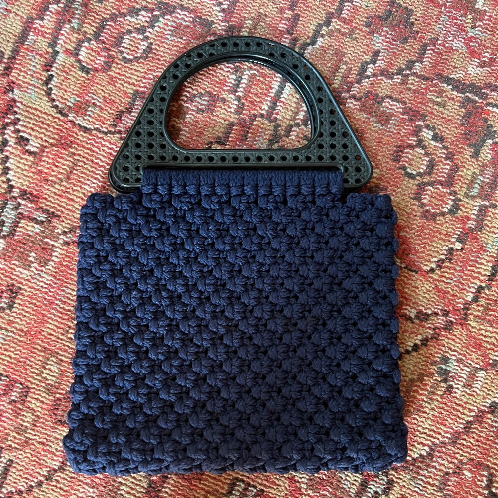 Vintage Bag Navy Woven
